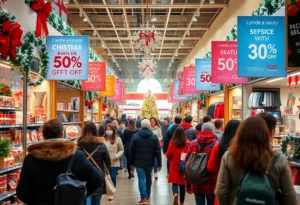 Shoppers at a retail store during Black Friday in San Antonio