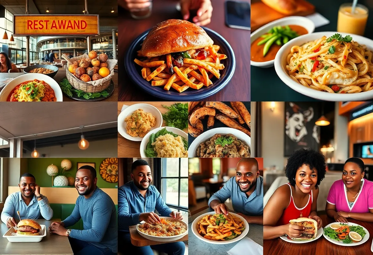 A variety of dishes from Black-owned restaurants in San Antonio.