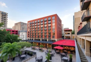Mixed-use development featuring hotel and apartments in San Antonio