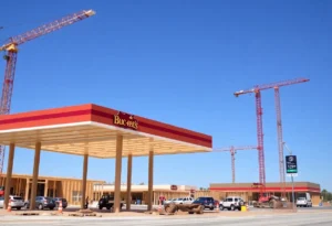 Construction site for Buc-ee's travel center in San Marcos, Texas