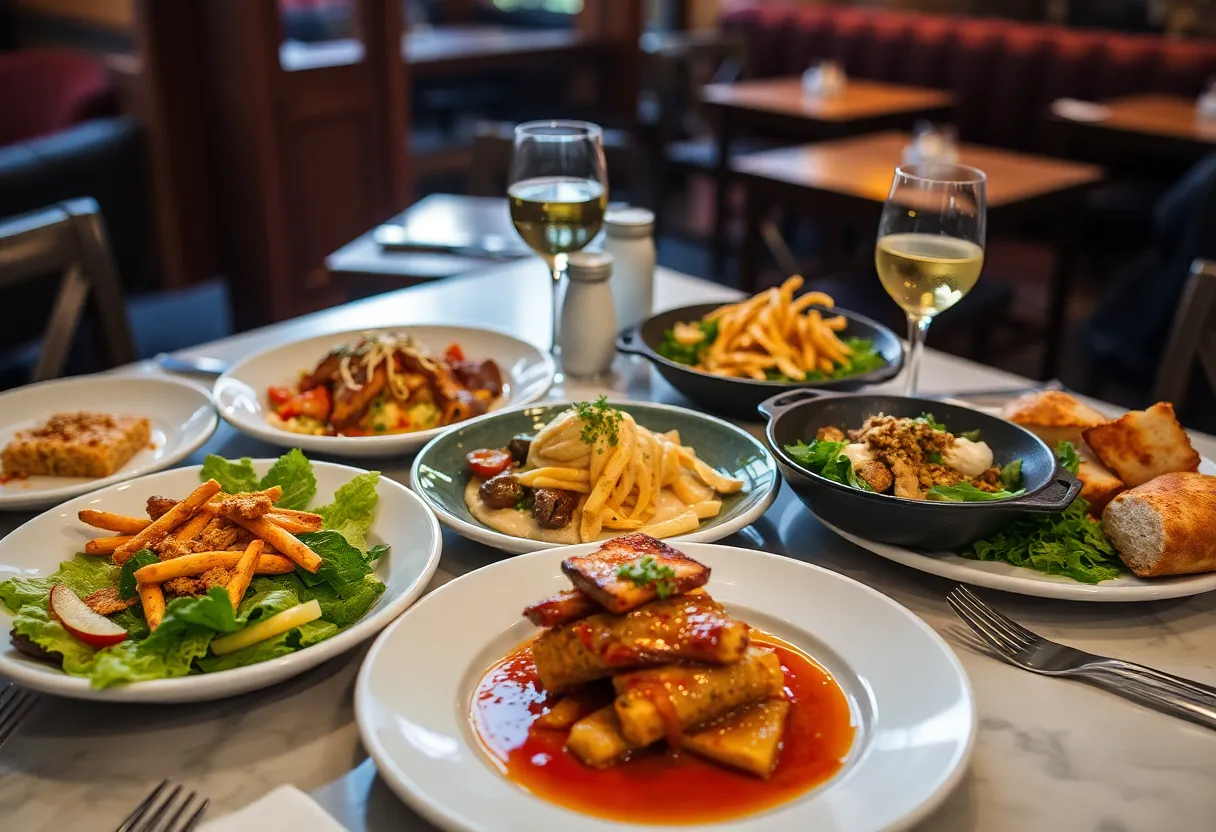 Delicious food from Central Texas' top restaurants displayed on a table