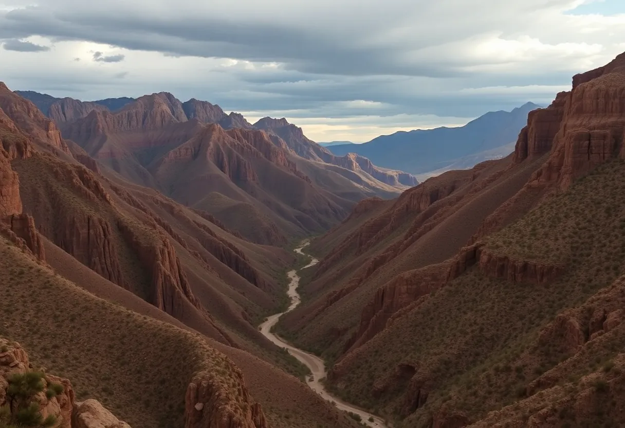 Chisos Basin landscape showing water scarcity impact