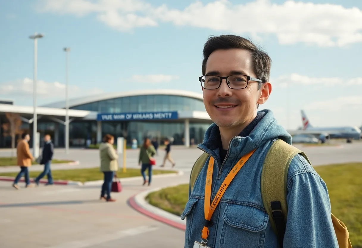 Awareness campaign for missing persons near an airport