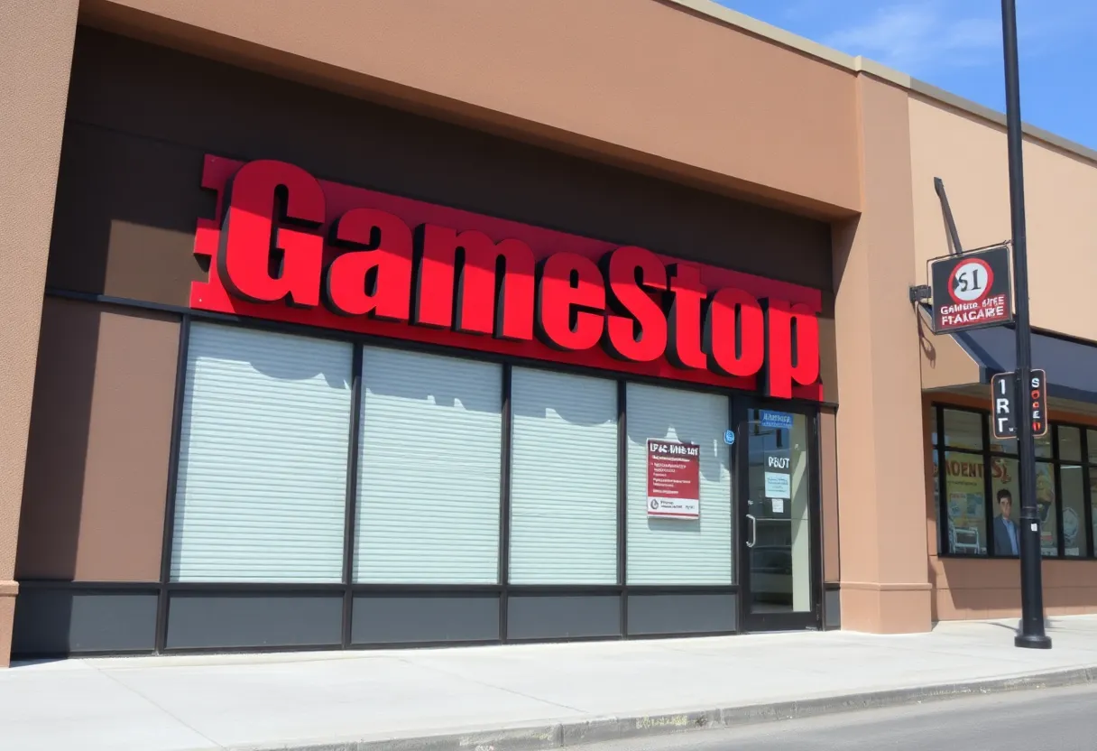 GameStop store with a closed sign in San Antonio