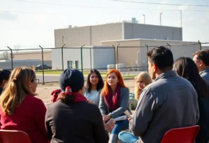 Diverse community members discussing immigration reform