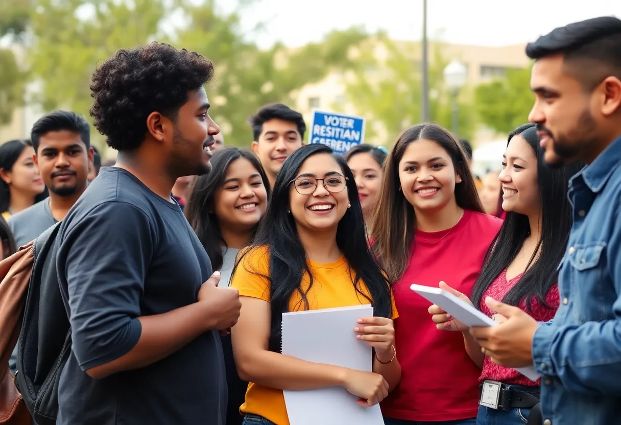 Young Latinos engaging in civic participation