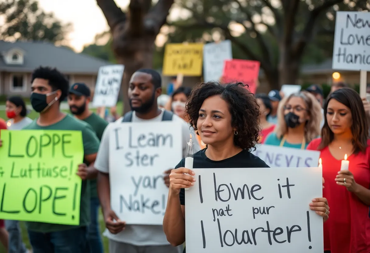 Community members rallying together to support the search for a missing person