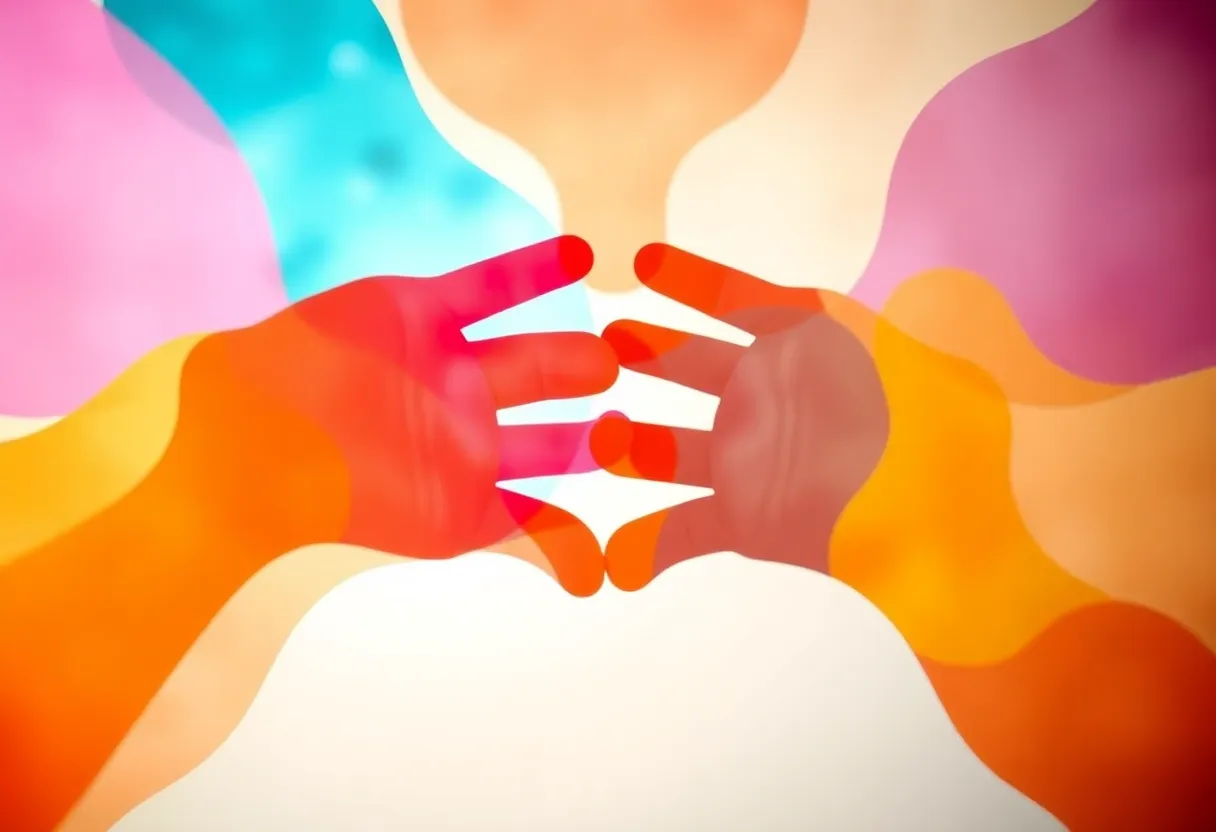 Illustration representing community engagement for child safety