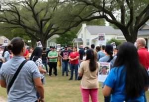 Volunteers searching for a missing teenager in San Antonio