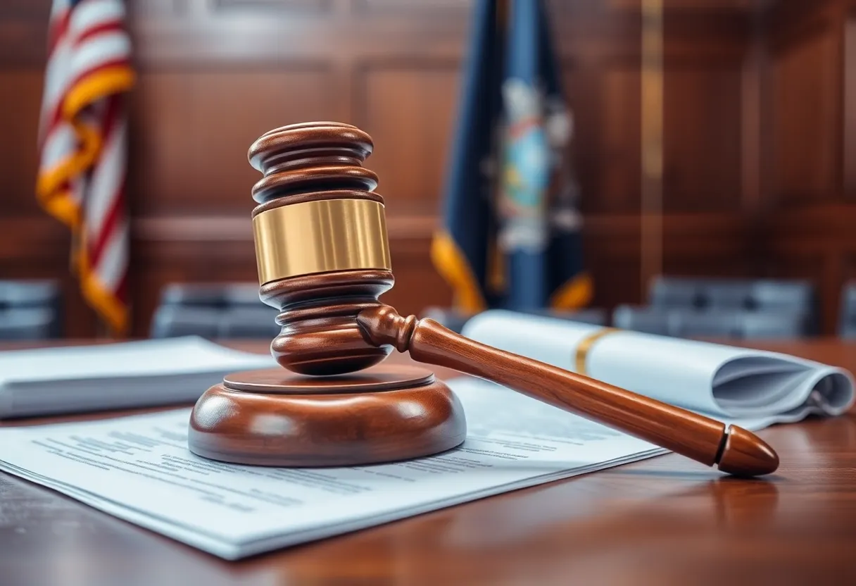 Courtroom during trial concerning Uvalde school shooting