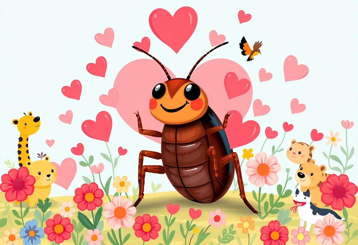 Illustration of a cockroach for San Antonio Zoo fundraiser