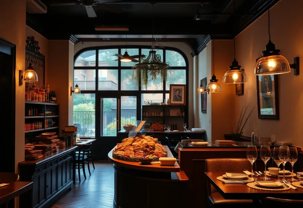 Interior view of Cured Restaurant showcasing farm-to-table offerings