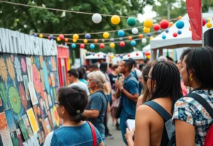 Celebration of DreamWeek San Antonio with colorful activities and diverse participants