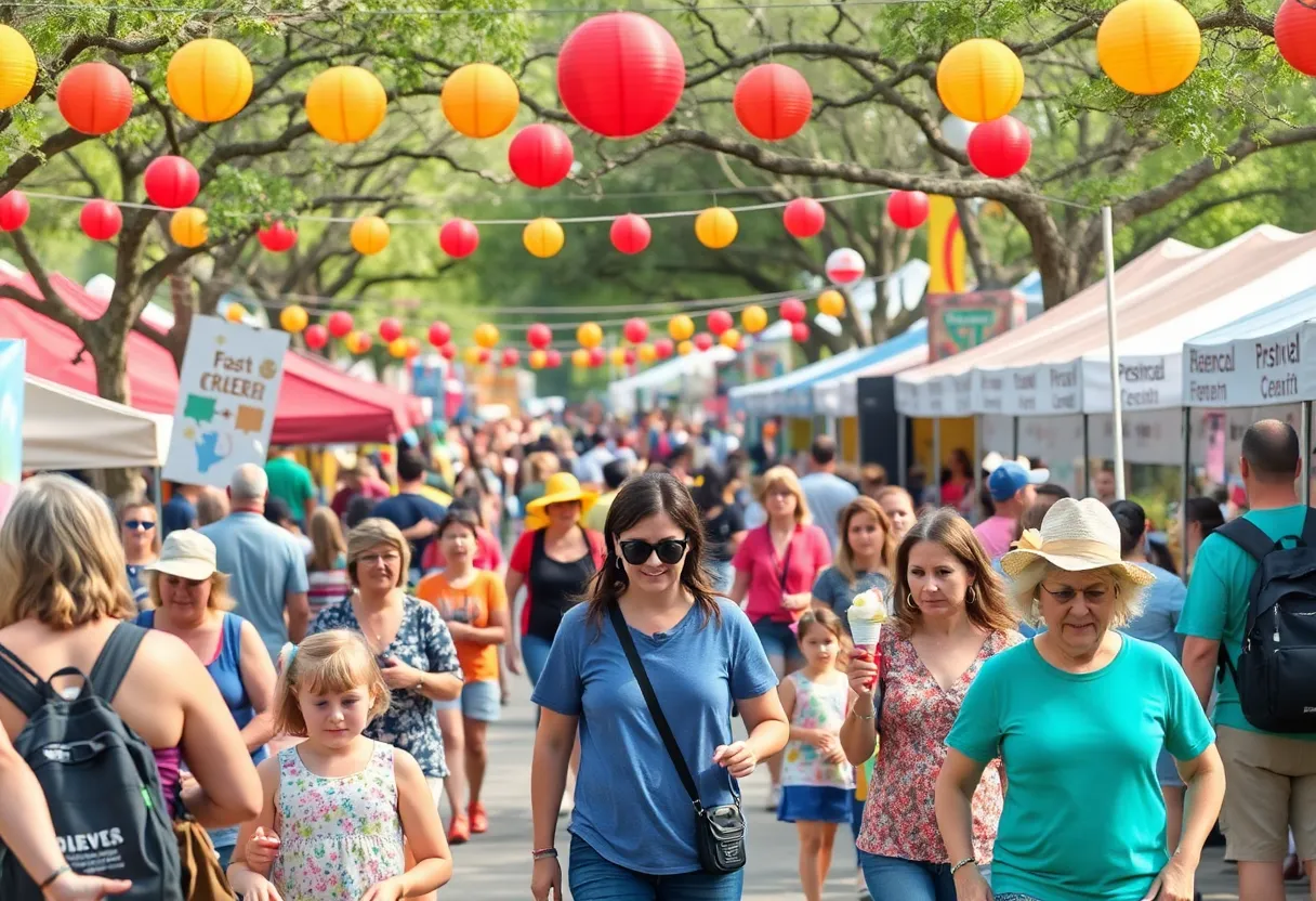 Families enjoying community events in Boerne, Texas