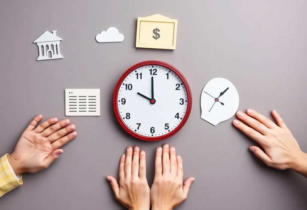 Illustration of financial aid and support for student loan borrowers.