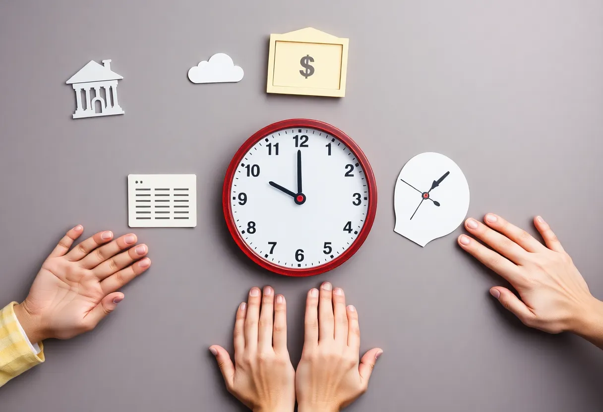 Illustration of financial aid and support for student loan borrowers.