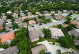 Aerial view of Florida neighborhood reflecting changes in home prices.