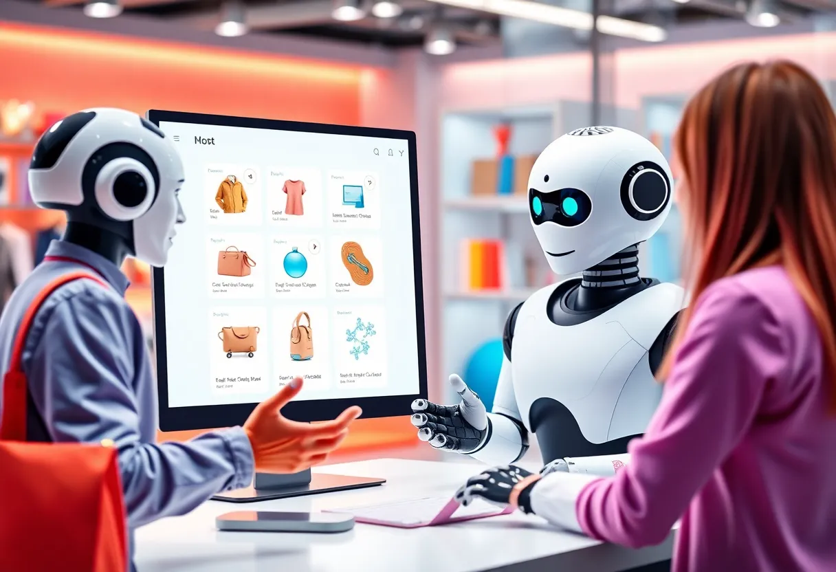 A visual representation of Google's AI shopping features in the Gemini chatbot.