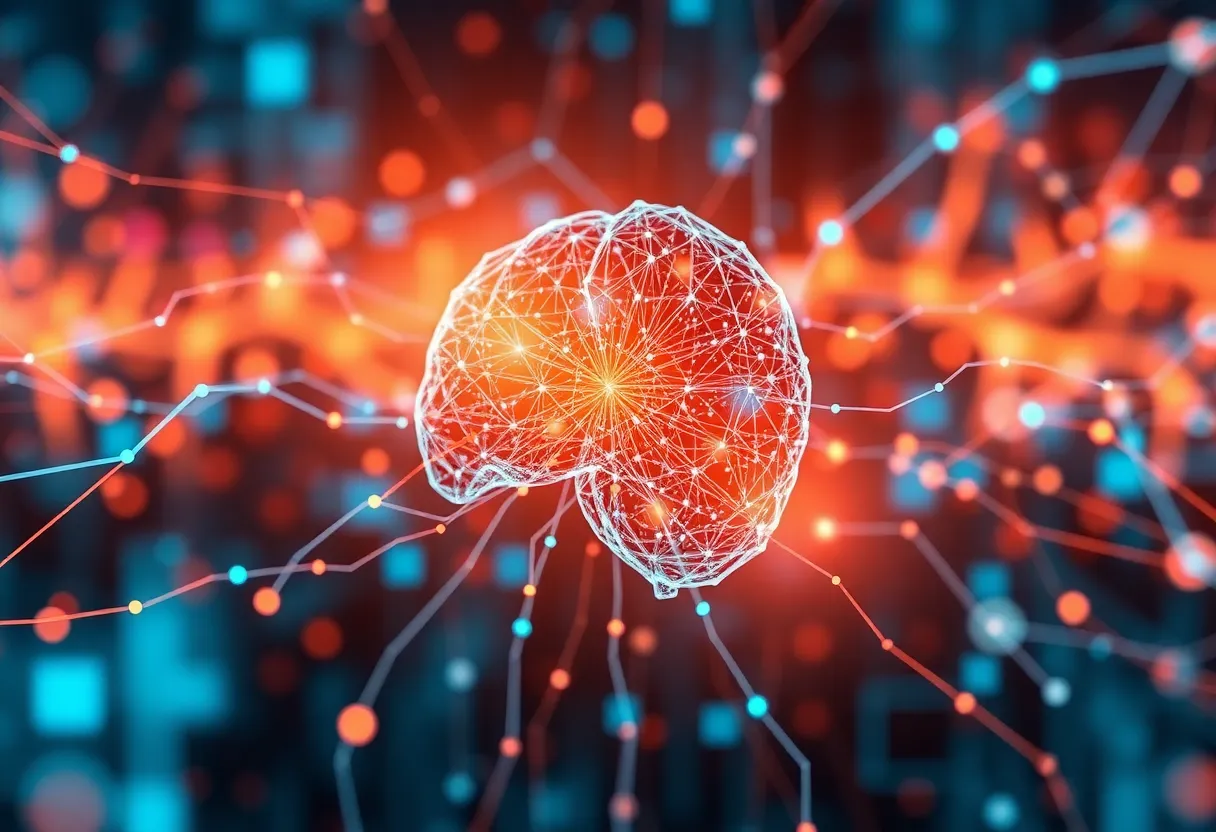 Illustration of AI technology with an emphasis on ethical AI communication