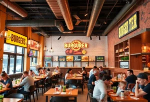 Inside view of Hopdoddy Burger Bar in San Antonio