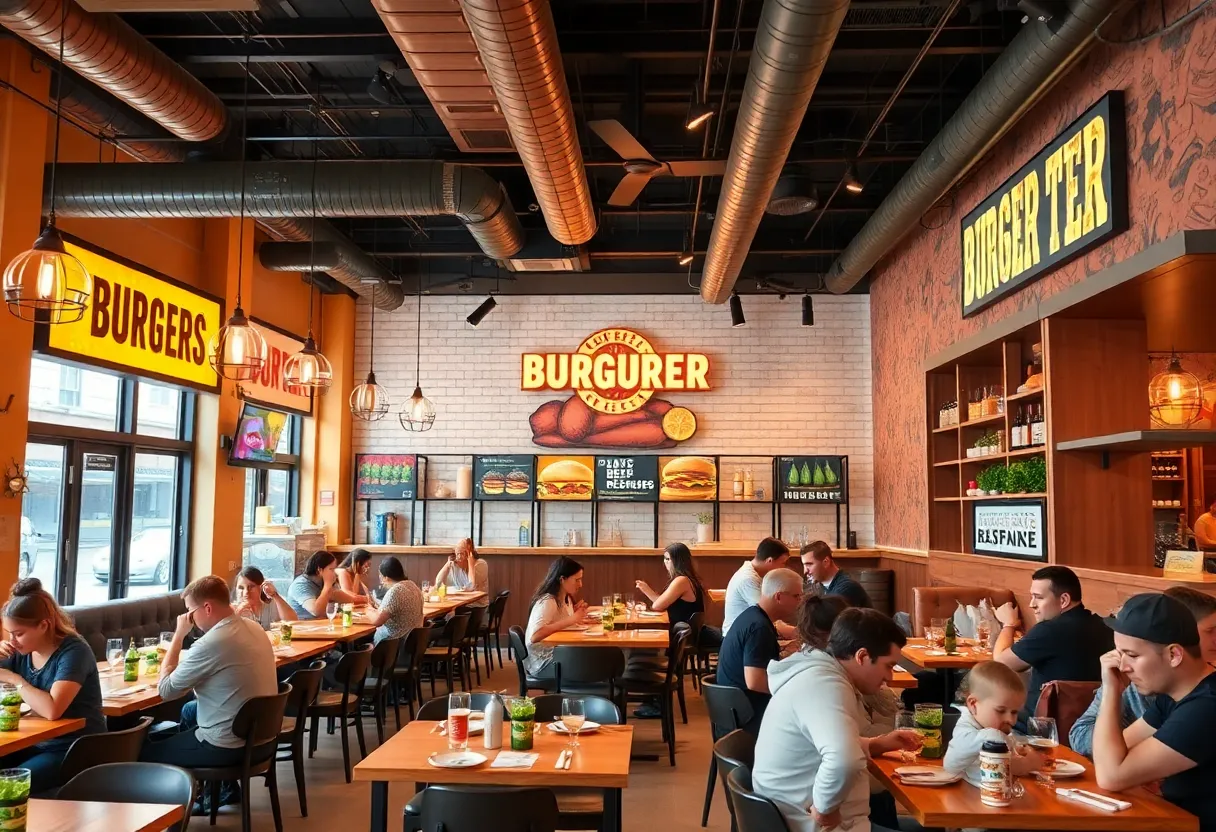 Inside view of Hopdoddy Burger Bar in San Antonio