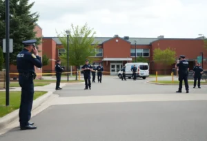 IDEA Judson Campus with police presence