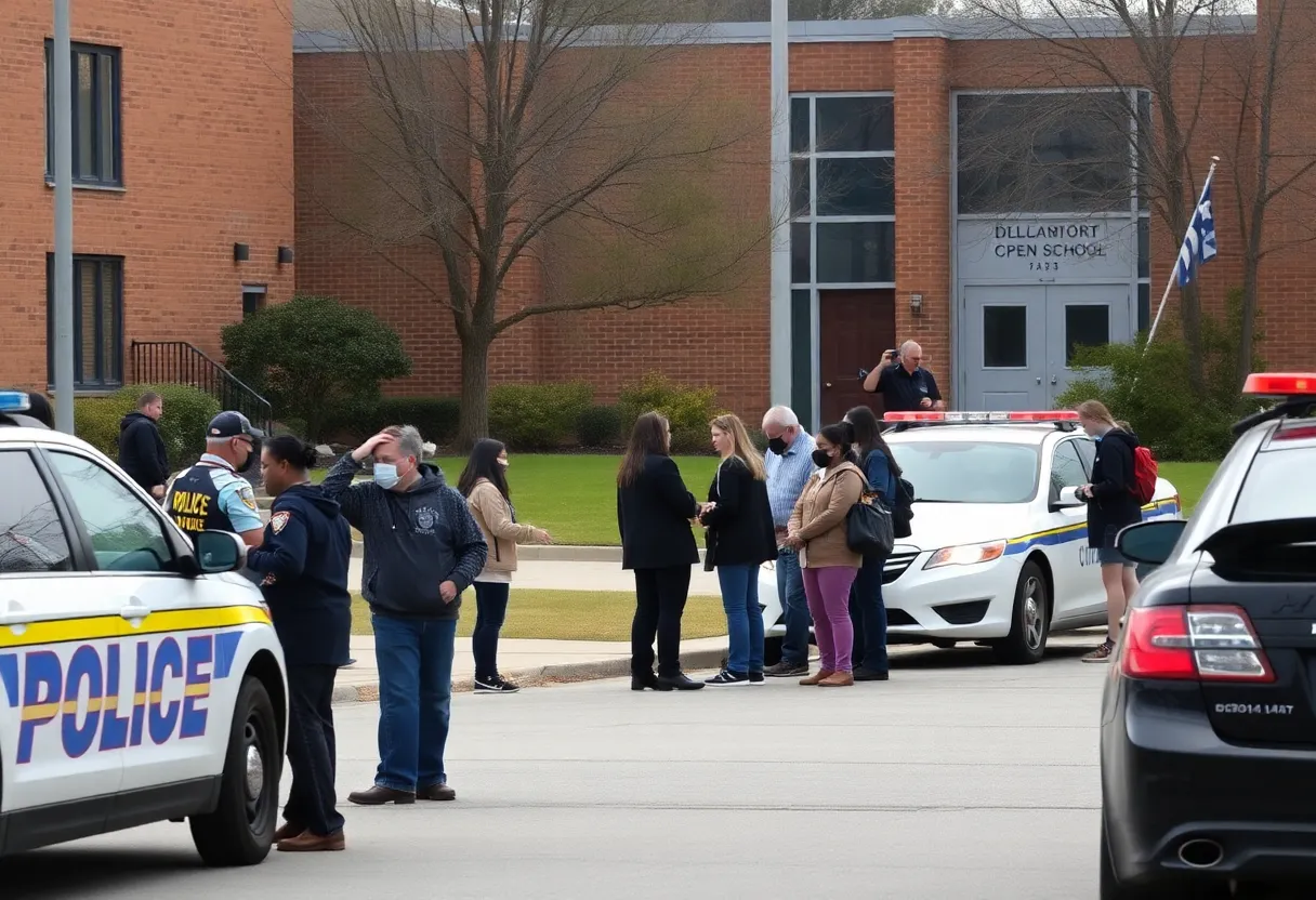IDEA Judson School emergency response with police outside