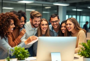 Diverse people comparing insurance quotes on a computer