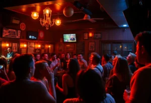 Crowd enjoying a live music performance at Picks Bar in San Antonio