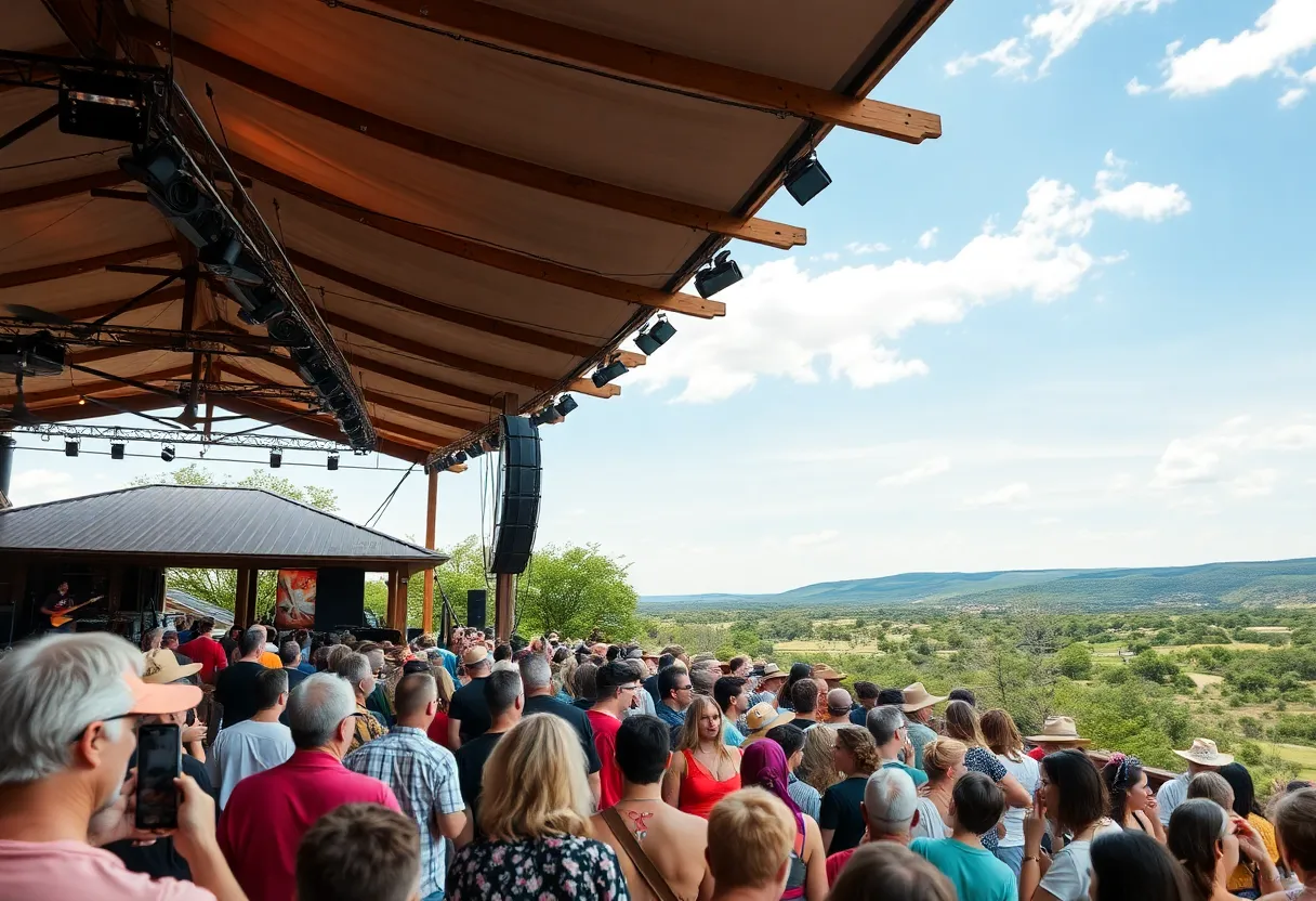 Concert scene at Tapatio Springs with audience enjoying live music