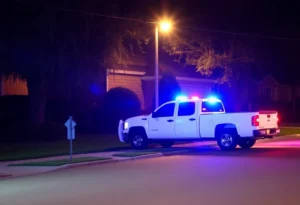 Street scene of drive-by shooting incident in Laredo