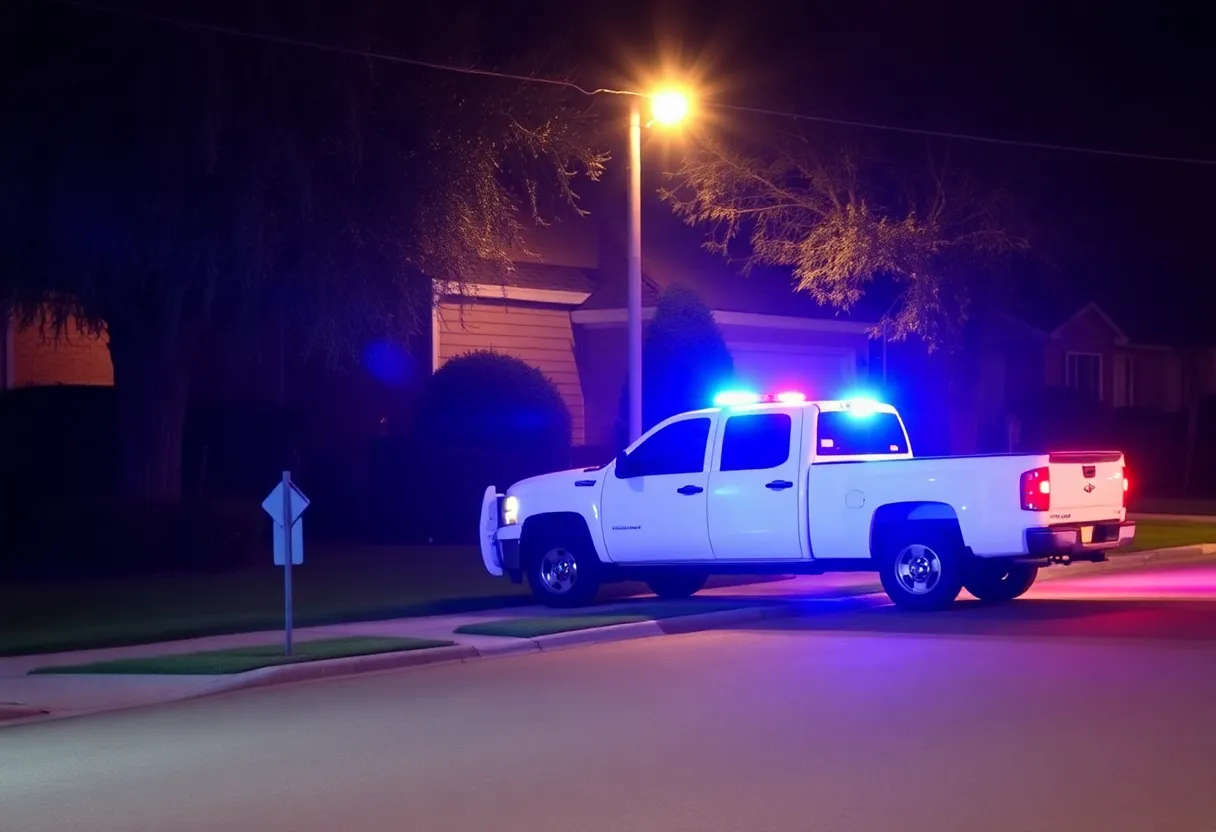 Street scene of drive-by shooting incident in Laredo