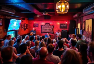 Audience enjoying a live music performance at an independent venue.