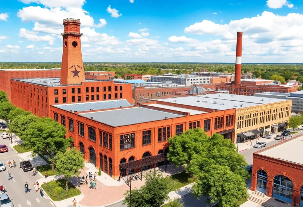 Artistic rendering of the Lone Star Brewery revitalization in San Antonio.