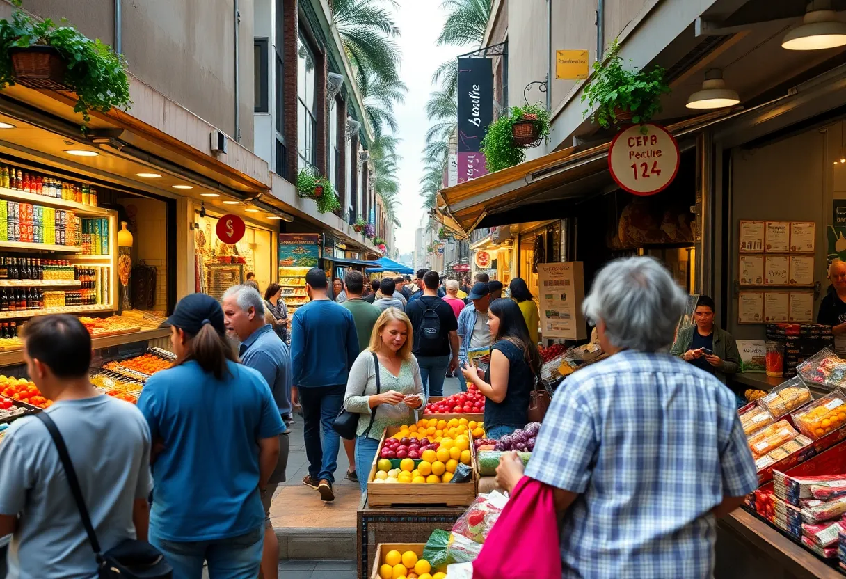 Consumers shopping in Los Angeles