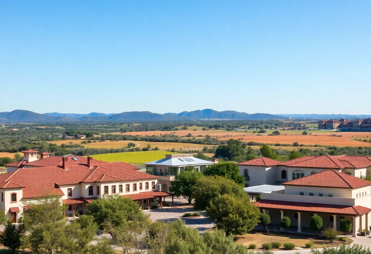 Luxurious hotels set amidst the vineyards of Fredericksburg, Texas