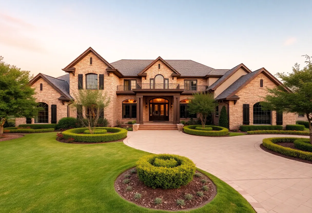 Stunning luxury home with landscaped gardens Texas