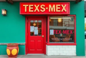 Exterior shot of Miguelito's Mexican Grill with a notice of lockout posted on the door
