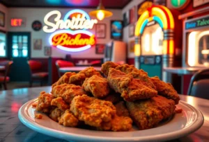 A plate of chicken-fried steak and chicken-fried chicken at M.K. Davis Restaurant