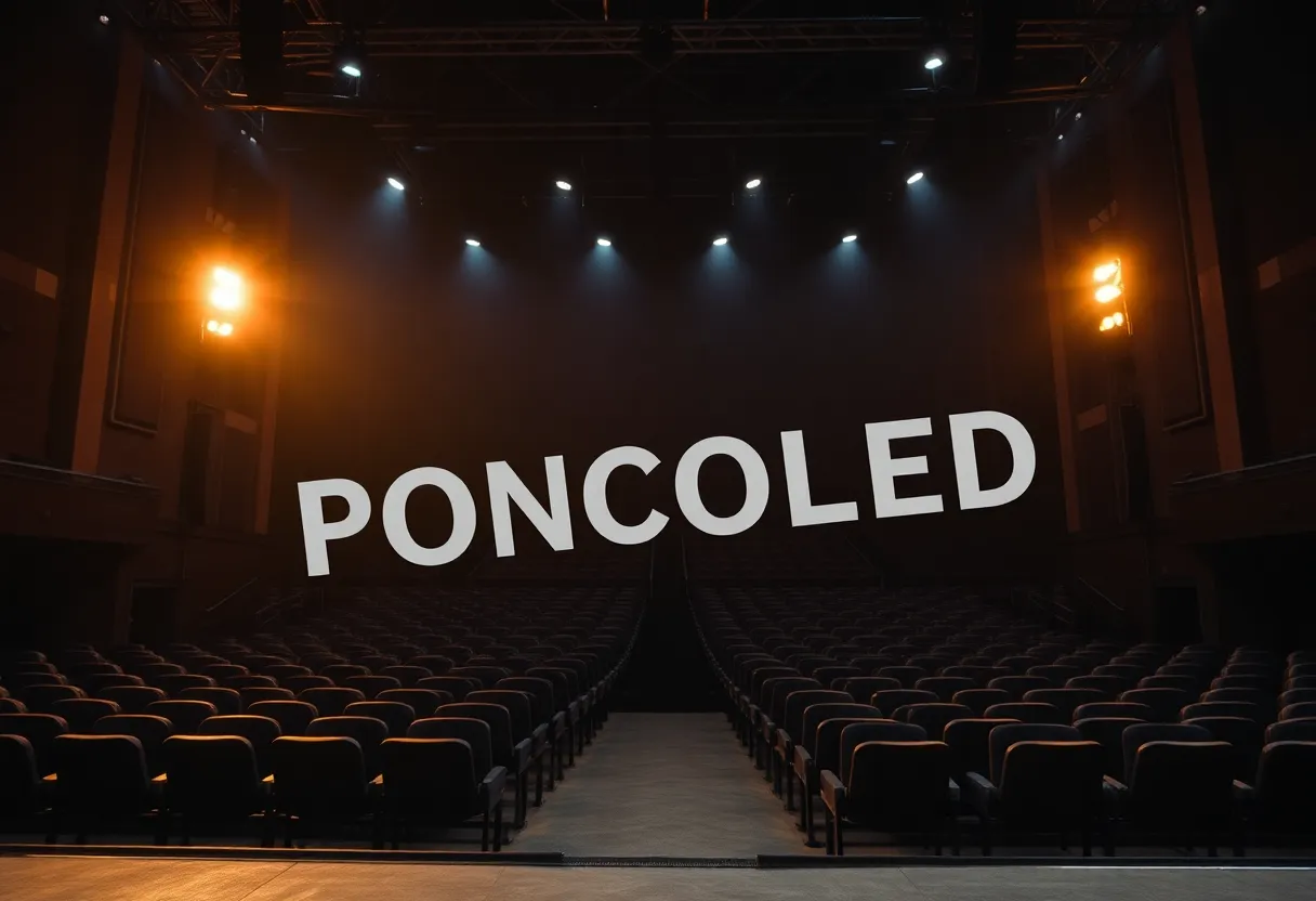 Empty concert stage representing concert postponement