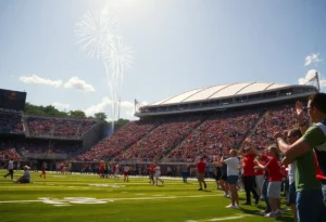 Stadium filled with fans during Navy All-American Bowl