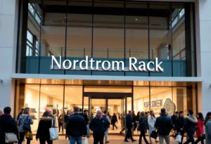 Nordstrom Rack storefront at Las Tiendas Shopping Center in McAllen