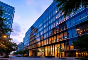 New headquarters building of Nutex Health in Houston's Uptown district.