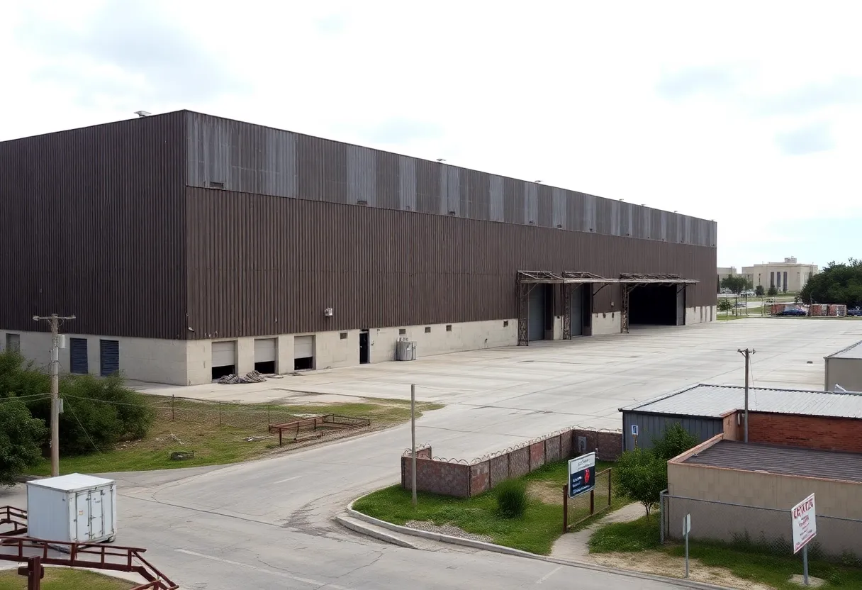 Empty Oakmont 410 warehouse in San Antonio, Texas
