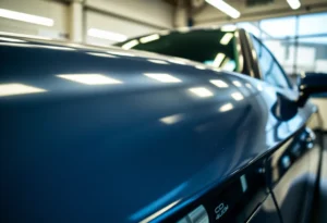 Car with paint protection film applied