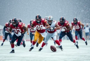 New England Patriots players celebrating during the AFC Divisional Round victory against Houston Texans.