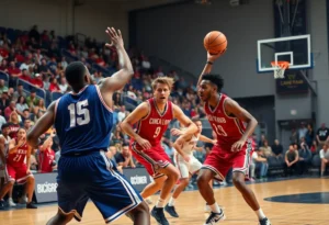 Basketball game between the Pelicans and Grizzlies.
