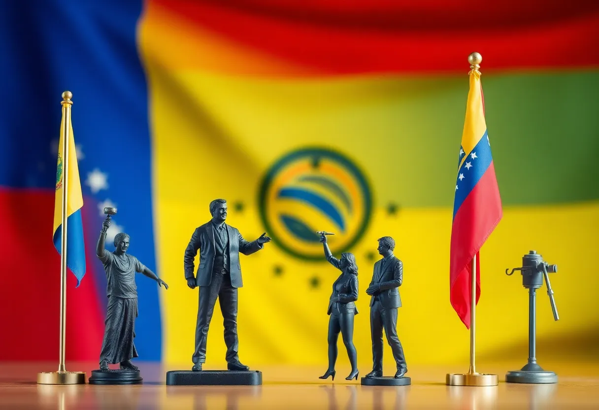 Abstract representation of Venezuela's political change