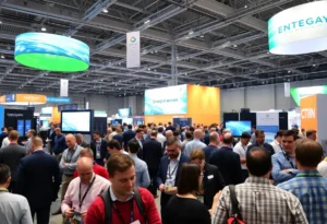 POWERGEN 2026 conference attendees discussing energy innovations