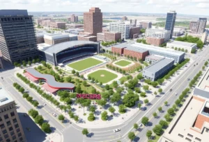 Conceptual illustration of Project Marvel sports and entertainment district in San Antonio